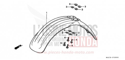 FRONT FENDER CR500R1 de 2001